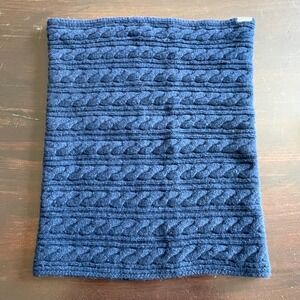 Jack Wills Navy Blue Cable Knit Snood Infinity Scarf Neck Warmer One Size